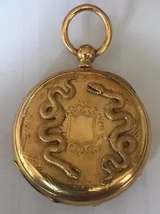 Authentic Silver Memento Mori Pocket Watch Gold Plated