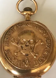 Authentic Silver Memento Mori Pocket Watch Gold Plated