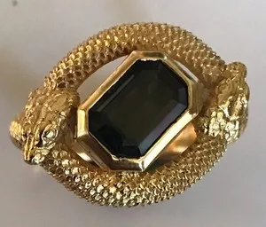 Authentic Silver Memento Mori Women's Ring Gold Plated