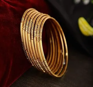 Authentic Indian bollywood gold plated bangle set of eight for women and girls
