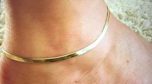 Authentic Women Girls Gold Plated Chain Ankle Bracelet Anklet