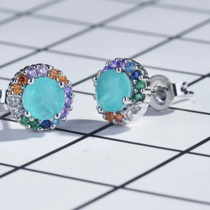 Authentic Celestial Harmony Earrings - Protective Balance of Silver and Zirconia