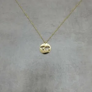 Authentic World Map Pendant GOLD Plated Necklace Europe Globe Continents Borders Countries
