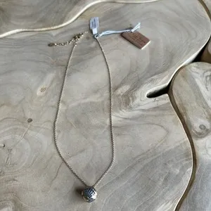 Authentic Mia Fiore 14K Gold Plated Bronze Globe Necklace World Sphere Hand-Painted Enamel