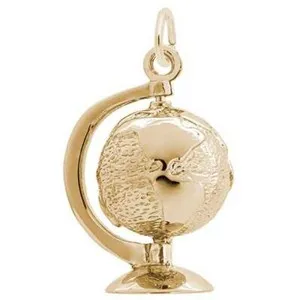 Authentic Gold-Plated Sterling Silver Globe Charm by Rembrandt