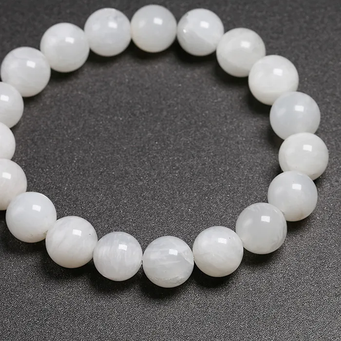 Authentic AA White Moonstone Bracelet Chakra Stone Divine Feminine Emotional Balance Luck Bracelets For Women Men Fine Jewelry