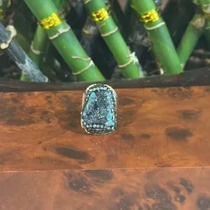 Authentic Boho Gold Plated Irregular Druzy Quartz From Tonglian10, Rs.981.41