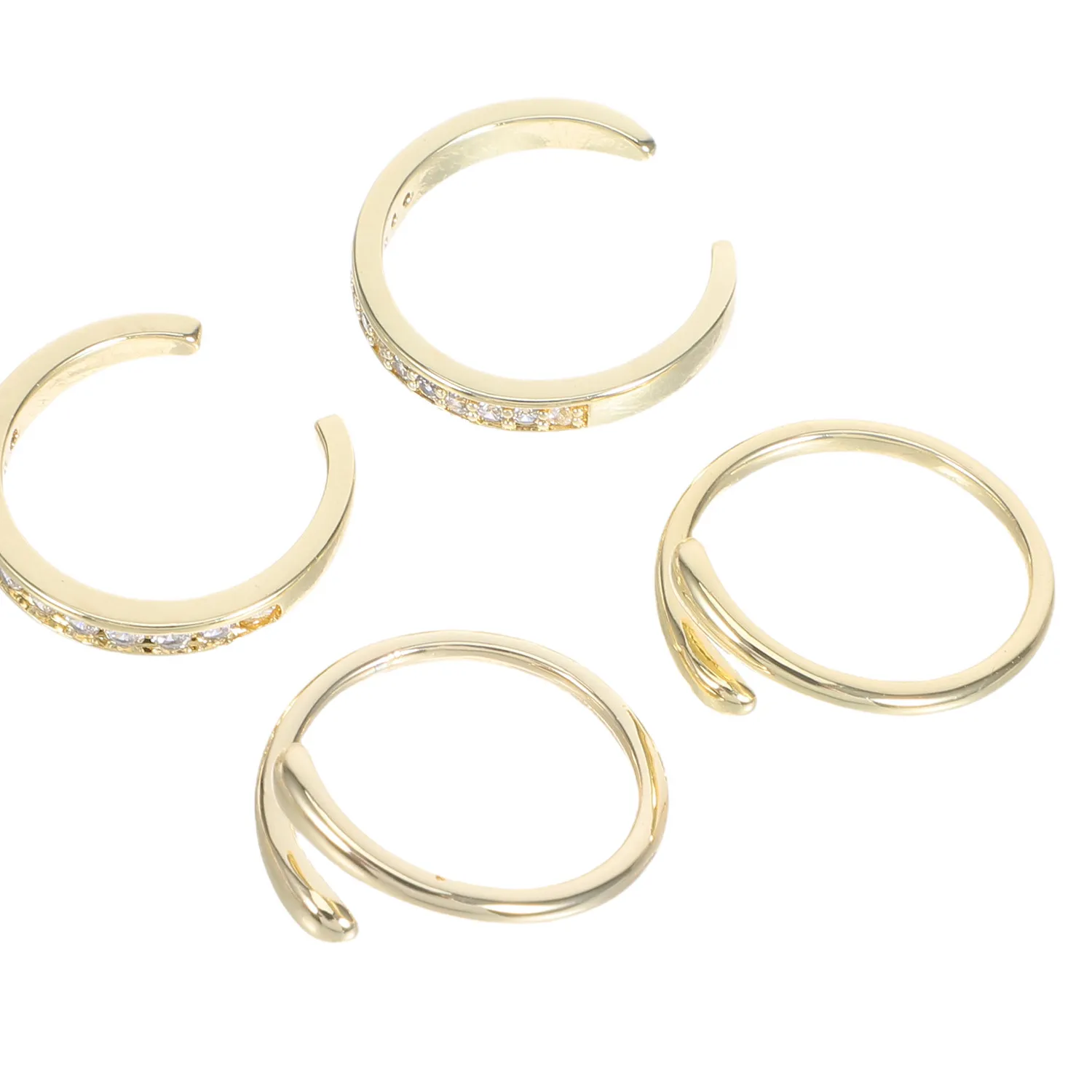 Authentic 4Pcs Women's Adjustable Toe Rings Open Cuff Design Boho Beach Jewelry Lightweight Breathable Polished Toe Jewelry Set