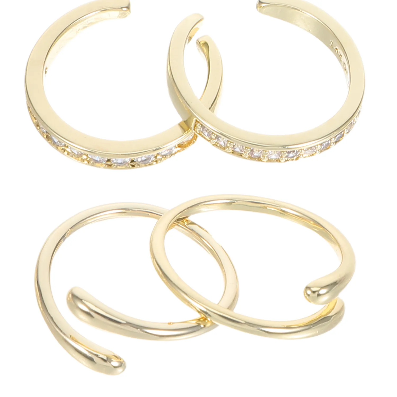 Authentic 4 Pcs Cute Toe Ring Aesthetic Rings Adjustable Beach Boho for Women Feet Jewelry