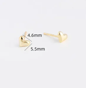 Authentic Girl Kids Gold Plated Sterling Silver Heart Tiny Post Stud Earrings 5mm PE18