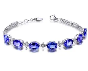 Authentic Celestial Navy Star Bracelet – Gold‑Plated Silver Chain with Glimmering CZ