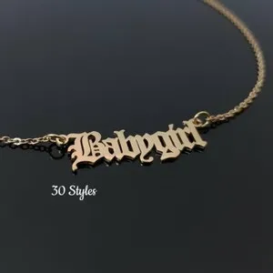 Authentic Baby Girl Necklace For Girlfriend Or Sister Birthday Nameplat Girls Jewelry