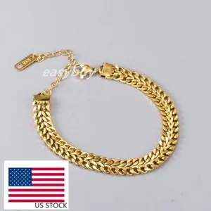Authentic Woman 18K Gold Plated Mesh Braided Chain Bracelet/Choker