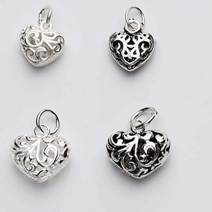 Authentic Sacred Vessels of Eternal Devotion: Sterling Silver Hollow Heart Talismans