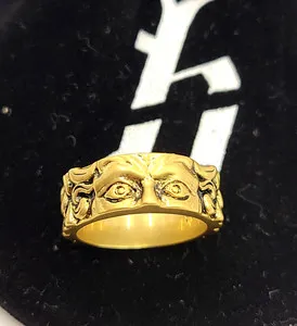 Authentic Humbler Eyes of David Ring Gold Plated sz 8