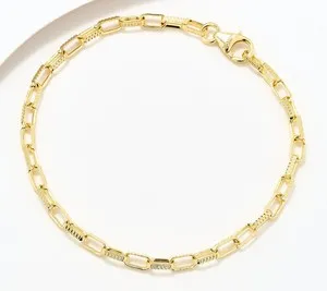 Authentic David Markstein 18K Gold-Plated Sterling Silver Premiere Luxe Paperclip