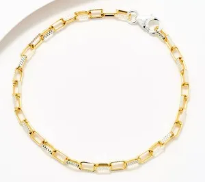 Authentic David Markstein Two Tone 18K Gold-Plated Sterling Silver Premiere Luxe