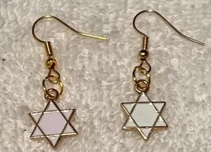 Authentic Celestial Radiance: Enameled Star of David Sacred Geometry Talismans