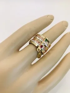 Authentic WomenVirgen Mary Ring Semanario 14K Gold Plated Womens Sz 7 Anillo Oro Laminado