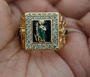 Authentic Gold Plated Saint Jude Ring / Oro Laminado San Judas Juditas Tadeo Anillo
