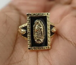 Authentic Gold Plated Virgin Mary Adjustable Ring Oro Laminado Virgen de Guadalupe Anillo