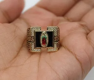 Authentic Gold Plated Virgin Mary Adjustable Ring Oro Laminado Virgen de Guadalupe Anillo