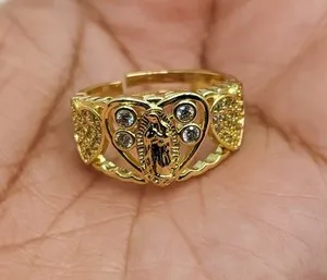 Authentic Gold Plated Virgin Mary Adjustable Ring Oro Laminado Virgen de Guadalupe Anillo