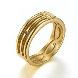 Authentic Atlantis-ring Gold Silver Plated Anillo Atlante Acero Inoxidable