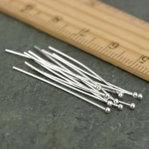 Authentic Jewelry Silver Finding Head 100PCS 16/20/30/40/50mm Ball Gold Plated Pins