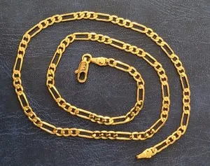 Authentic Gold Plated Chain Necklace - Length: 50 cm - Width: 0,40 cm
