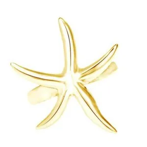 Authentic Stellar Sea Talisman Gold- Plated Starfish Ring Of Oceanic Renewal