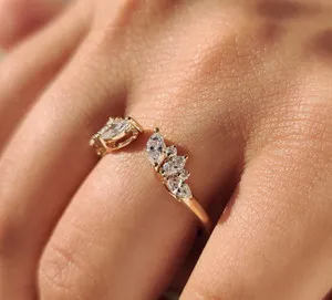 Authentic The Verdant Marquise: A Golden Leaf of Eternal Promise