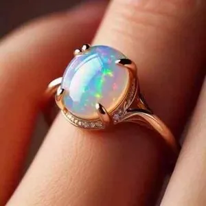 Authentic Nature Fire Opal 2.00Ct Oval Cut Solitaire Engagement Ring 14K Rose Gold Plated