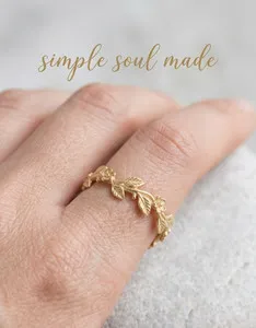 Authentic The Whispering Meadow Gold-Plated Botanical Band