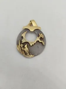 Authentic Handmade Lemelin Silver 925 Gold Plated Lanscape Pendant Nature Jewelry 🎁