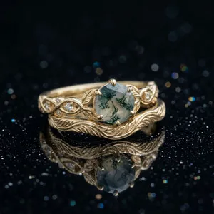 Authentic The Verdant Grove Sacred Union Ring Set
