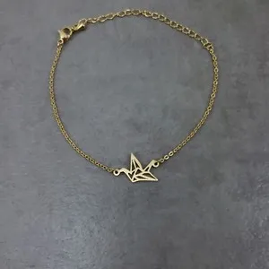 Authentic The Gilded Avian Horizon: Origami Crane & Sacred Branch Bangle