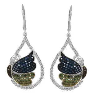 Authentic Mystic Diamond Earrings - A Symphony of Colors and Protection