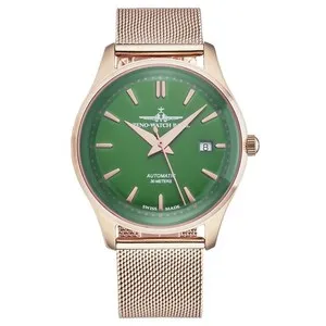 Authentic Zeno Men's 'Jules Classic' Limited Edition Green Dial Rose Gold Plated Bracelet