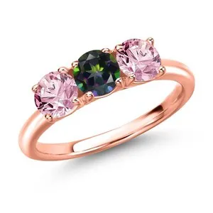 Authentic Rose‑Gold Radiance: Mystic Topaz & Pink Lab‑Grown Diamond Amulet