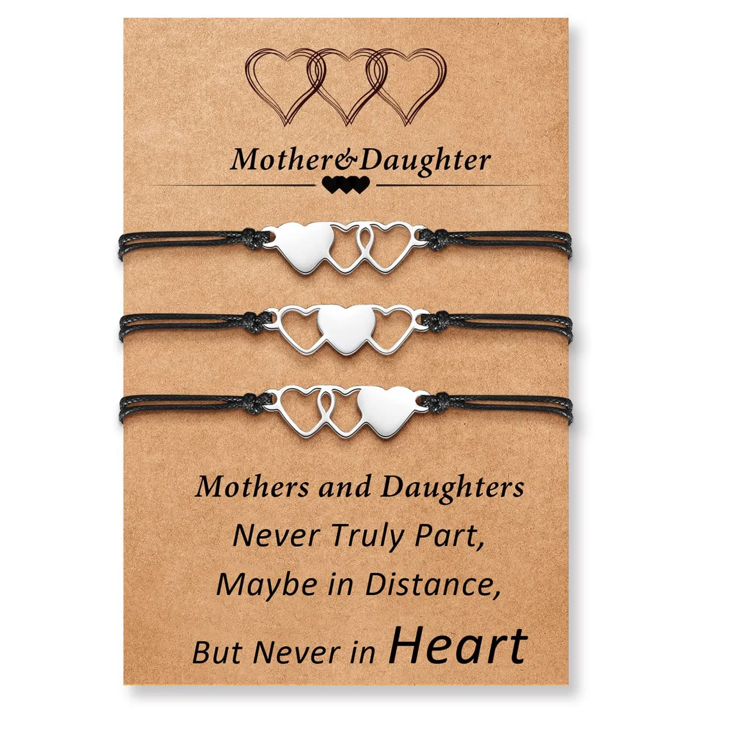 Authentic Mothers Day Bracelet Gifts, Hearts Charm Bracelets Celebrate Love Birthday Gifts for Mother Daughter Grandma Jewelry Accessories