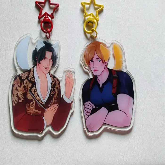 Authentic Resident Evil 4 Remake Keychains Golden Retriever Leon Kennedy And Wolf Luis Serra Collectible Pendants for Gaming Fans