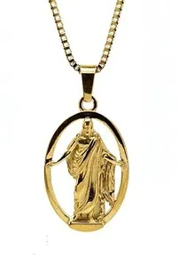 Authentic Christus Necklace, Gold Plated with Adjustable Chain