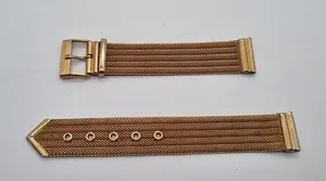 Authentic Weave of Ancient Secrets: Milanese Mesh Gold Plated Amulet of Protection and Strength