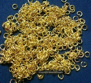 Authentic 4mm Gold plated medium gauge open 19ga jump rings 500pcs jewelry findings FPJ037