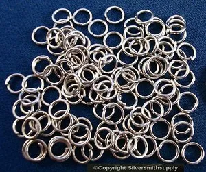 Authentic 6mm White gold plated medium gauge open round wire jump rings 100pcs fpj045
