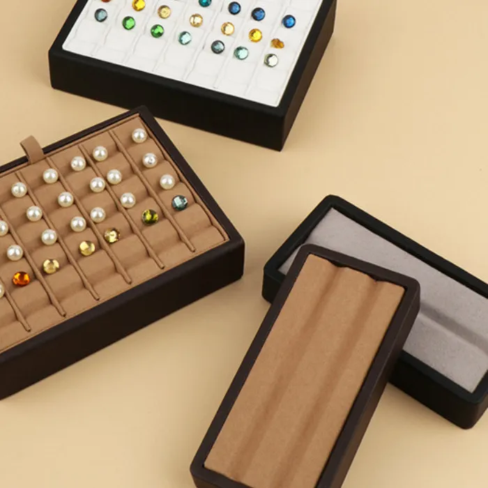 Authentic Jewelry Storage Box Gem Box V Groove Diamond Ring Face Bare Stone Color Treasure Bare Diamond Box Counter Sample Display Props