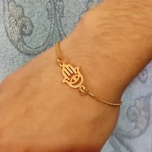 Authentic Hamsa Evil Eye Bracelet 22K Gold Plated or Sterling Silver handmade item