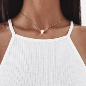 Authentic Gold Plated Crystal Heart Necklace