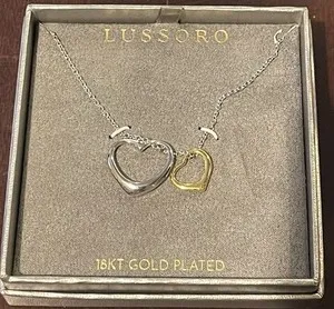 Authentic Heart of Pure Devotion: 18K Gold Plated Heart Pendant